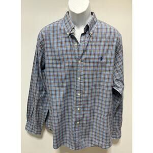 Ralph Lauren Button Down Shirt Long Sleeve Plaid Mens XL